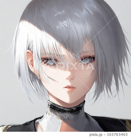 アニメ風ショートカット女性 - アニメ風ショートカット女性