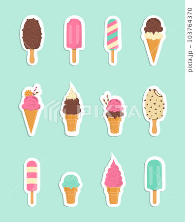 Ice cream sticker set Ice cream sticker set 103764370
