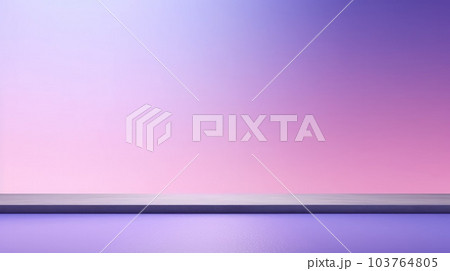 Podium mockup or pedestal and purple color background for product showcase, AI generated. 103764805