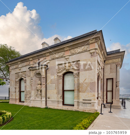 Exterior shot of Grand Kiosk, a pavilion located at the Fourth Courtyard of Topkapi Palace, Istanbul, Turkey 103765959