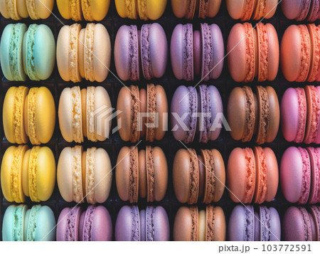 Macaron Colored French Sweets 103772591