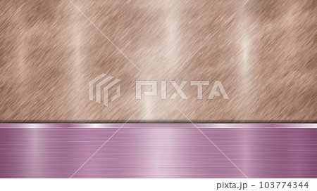 Metal background with polished plate Metal background with polished plate 103774344