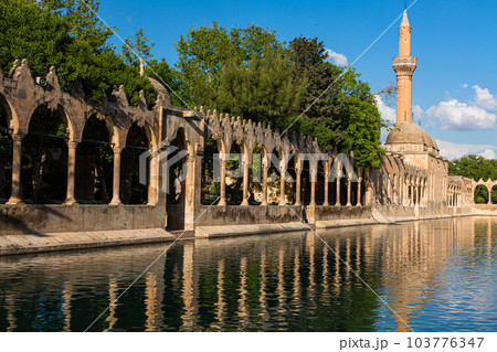 トルコ　シャンルウルファのバルックル・ギョルとルズワニイェ・ジャーミィ 103776347