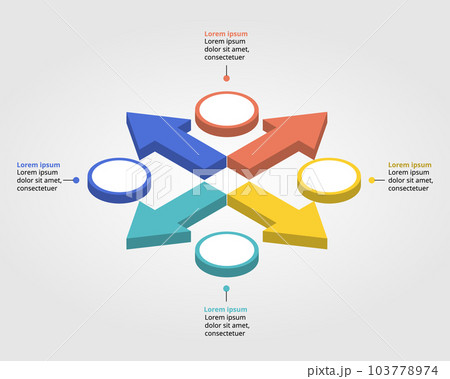 arrow chart template for infographic for presentation for 4 element arrow chart template for infographic for presentation for 4 element 103778974