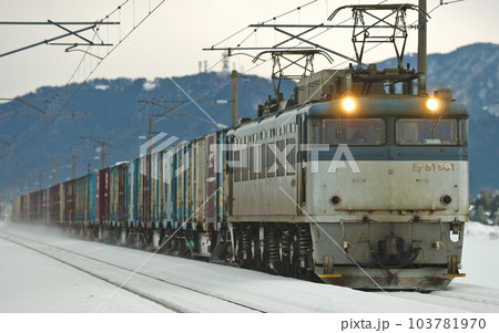 北陸本線　石動ー福岡　JR貨物　EF81-501（富山） 103781970
