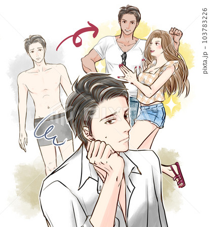 マッチョになって女性にモテたい男性 マッチョになって女性にモテたい男性 103783226