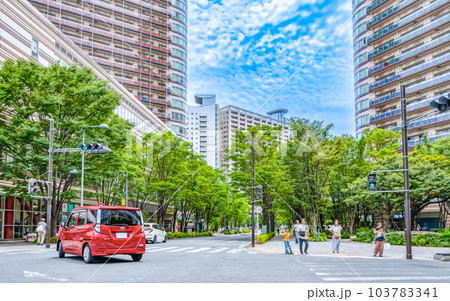 川崎市の都市風景　武蔵小杉駅 103783341