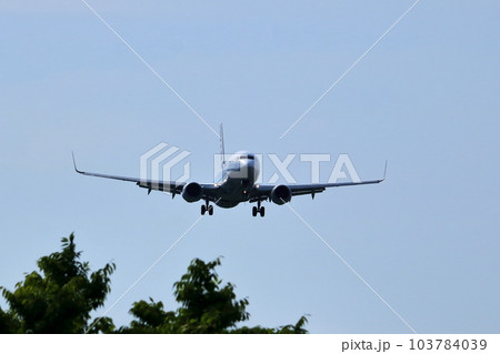 大阪国際空港　ANA　旅客機　着陸態勢　千里川尻 103784039