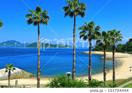 【愛媛県】快晴の来島海峡大橋(しまなみ海道) 【愛媛県】快晴の来島海峡大橋(しまなみ海道) 103784494