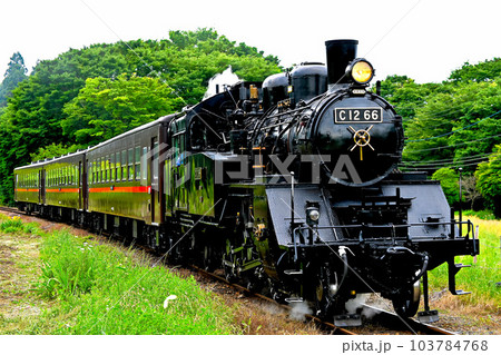 薄煙の蒸気機関車 103784768