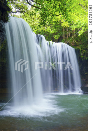 【熊本県】阿蘇小国町 新緑が鮮やかな鍋ヶ滝 【熊本県】阿蘇小国町 新緑が鮮やかな鍋ヶ滝 103785363