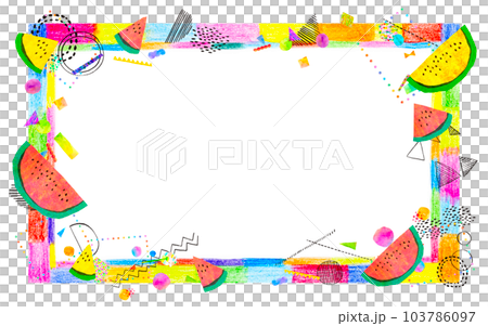 多彩的西瓜框架背景材料 多彩的西瓜框架背景材料 103786097