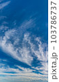 Fluffy clouds on a clear sunny day 103786737