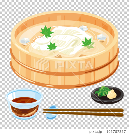 桶に入った素麺のセット 103787237