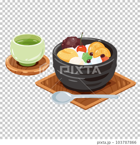 お茶 フルーツあんみつ お茶 フルーツあんみつ 103787866