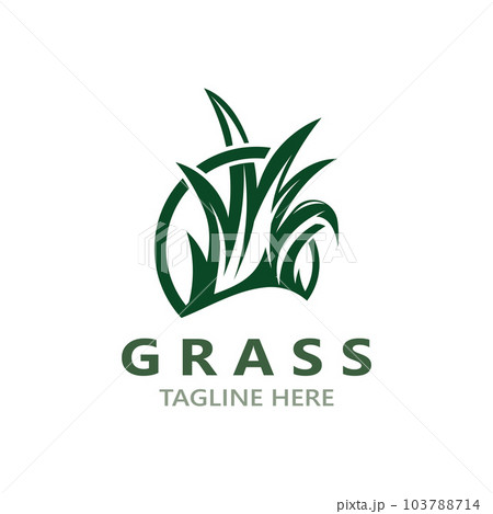grass logo template