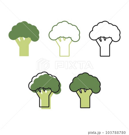 Broccoli color icon in the flat style Broccoli color icon in the flat style 103788780