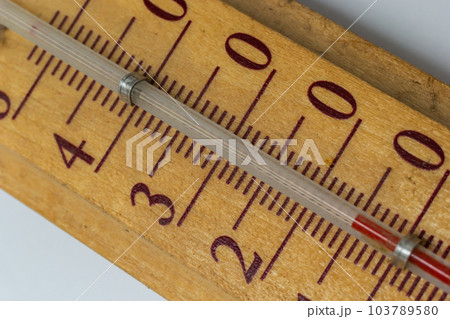 Thermometer to measure the temperature of the air on a wooden base Stock  Vector Image & Art - Alamy