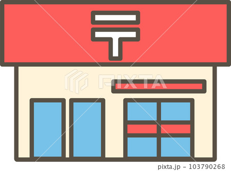 郵便局のシンプルなイラストアイコン 103790268