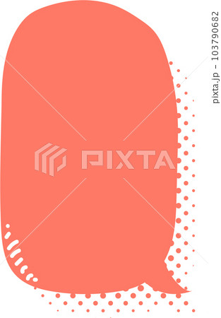 Pop art polka dot halftone speech bubble balloon icon sticker memo keyword planner text box banner, flat png transparent element design 103790682