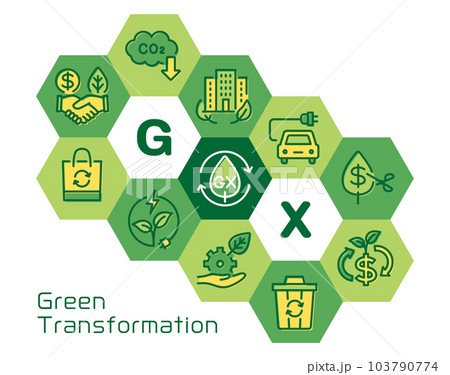 GX(Green Transformation) 六角形のロゴ GX(Green Transformation) 六角形のロゴ 103790774