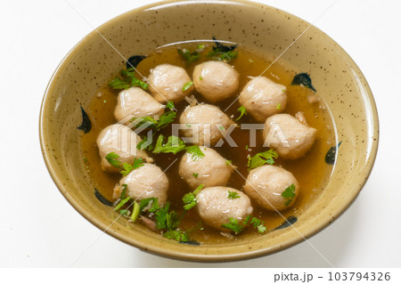 bakwan or meat balls in bowl  103794326