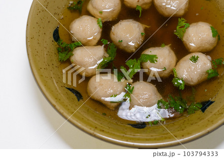 bakwan or meat balls in bowl bakwan or meat balls in bowl 103794333