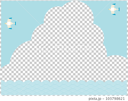 海鷗、雷雲和海框架 海鷗、雷雲和海框架 103798621