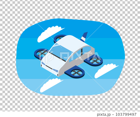 飛行汽車圖像插圖 飛行汽車圖像插圖 103799497