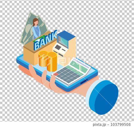 インターネットバンキングのイメージイラスト 103799508
