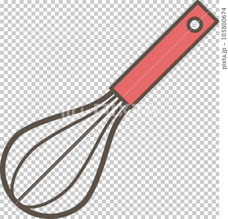 simple red illustration of a whisk 103800674