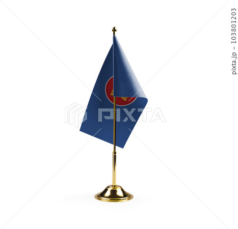 Small national flag of the ASEAN on a white background Small national flag of the ASEAN on a white background 103801203