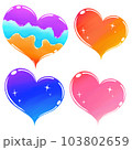 Cute heart watercolor 103802659