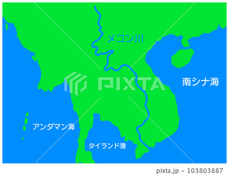 メコン川地図 103803887
