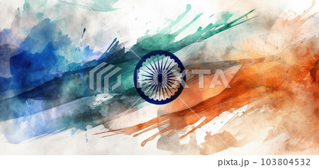 Indian flag background. Illustration AI Generative Indian flag background. Illustration AI Generative 103804532