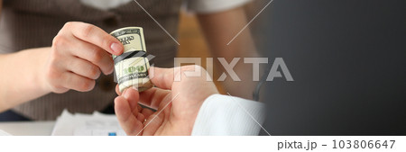 Client transfers cash in usa dollars to customer 103806647
