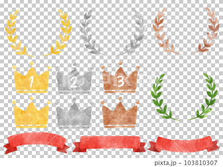 Ranking icon illustrations hand drawn watercolor Ranking icon illustrations hand drawn watercolor 103810307
