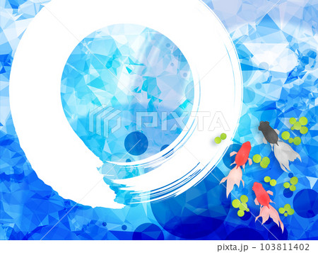 泳ぐ金魚　背景素材 103811402