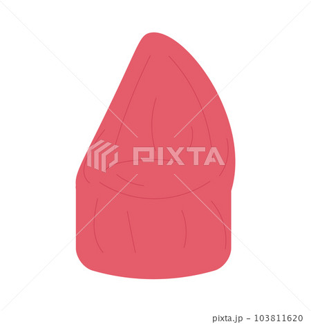 Upholstered furniture for house, cozy round pouf. Abstract shape, back. Banner design, flyers. Vector flat illustration... 103811620