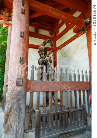 醍醐寺 西大門 仁王門 若葉に新緑 青もみじ 醍醐寺 西大門 仁王門 若葉に新緑 青もみじ 103811674