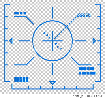 照準器で標的に目標を合わせるイラスト 103813761