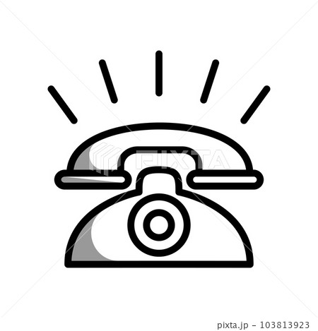 Illustration Vector graphic of telephone icon Illustration Vector graphic of telephone icon 103813923