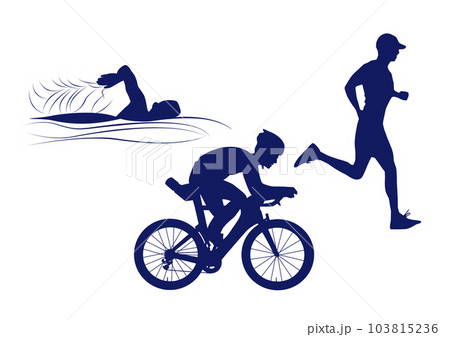 トライアスロンイラスト 103815236