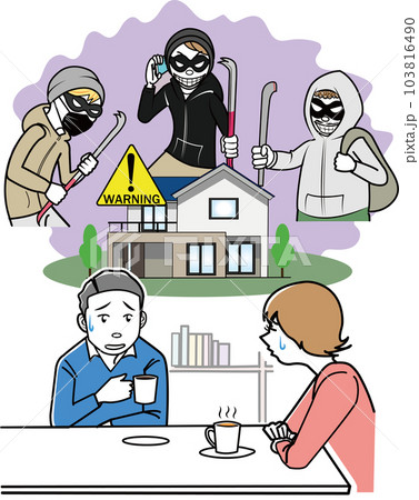 強盗に怯える夫婦 強盗に怯える夫婦 103816490