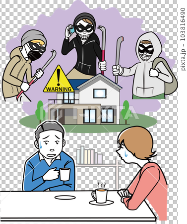 強盗に怯える夫婦 強盗に怯える夫婦 103816490