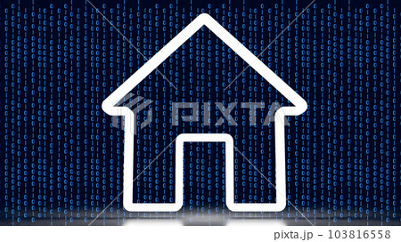 The home icon on digital background 3d rendering The home icon on digital background 3d rendering 103816558