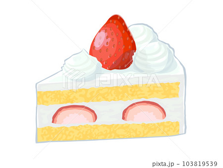 いちごのショートケーキのイラスト いちごのショートケーキのイラスト 103819539