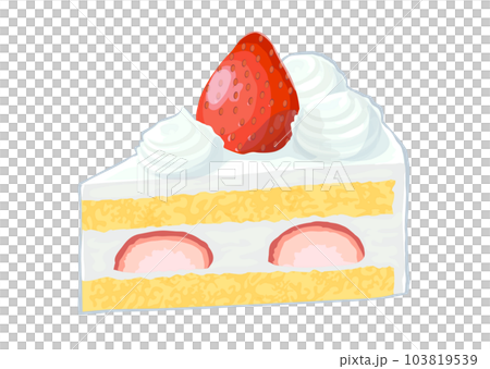 いちごのショートケーキのイラスト いちごのショートケーキのイラスト 103819539