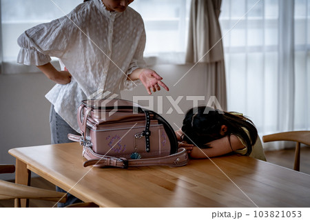 子供を叱る母親 103821053