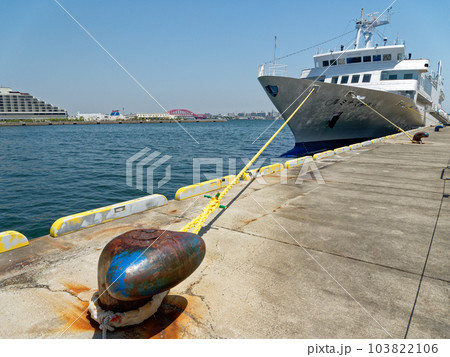 神戸港 中突堤に停泊中の観光船 103822106